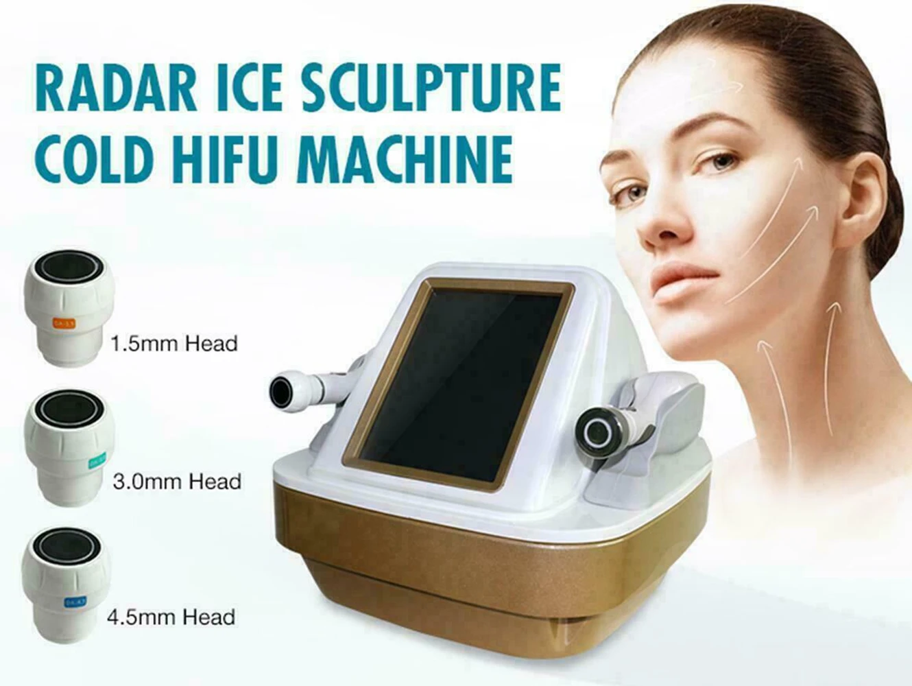 

2021 Radar Ice Sculpture Cold HiFu Anti Wrinkle Body Lifting RF Porbe Firming Facial Tightening Skin Machine