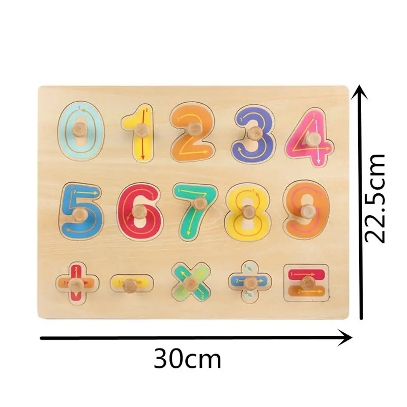

New Kids Early Educational Toys Baby Hand Grasp Wooden Puzzle Learning Education