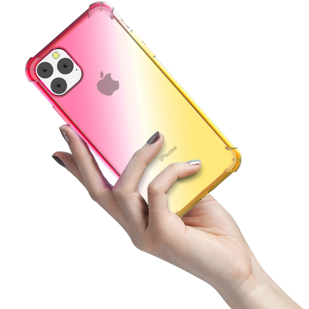 Гибридный прозрачный чехол безопасности для iPhone 11 Pro Max мягкий силиконовый