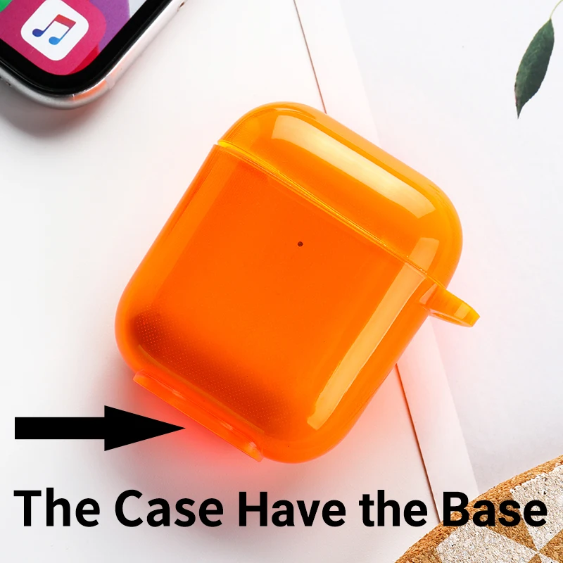 

For AirPods Case Silicone Candy Color Transparent Fundas For Air Pods 2 Earphone Cases Protector For Airpods Pro Soft TPU Cover