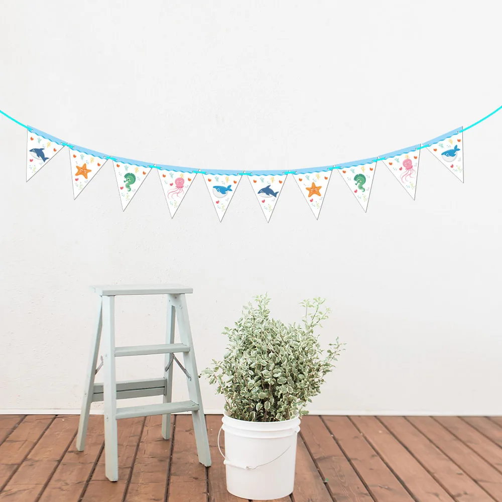 Детский день рождения океан посуда в виде животных праздничные атрибуты