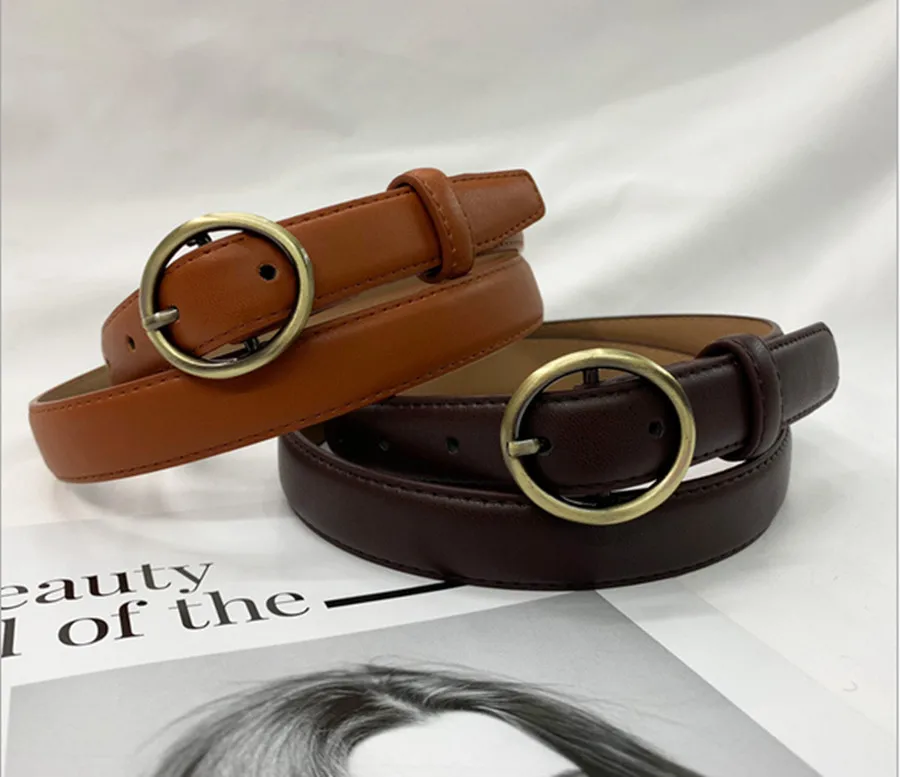 Новинка Весна 2020 корейский женский ремень из искусственной кожи с овальной