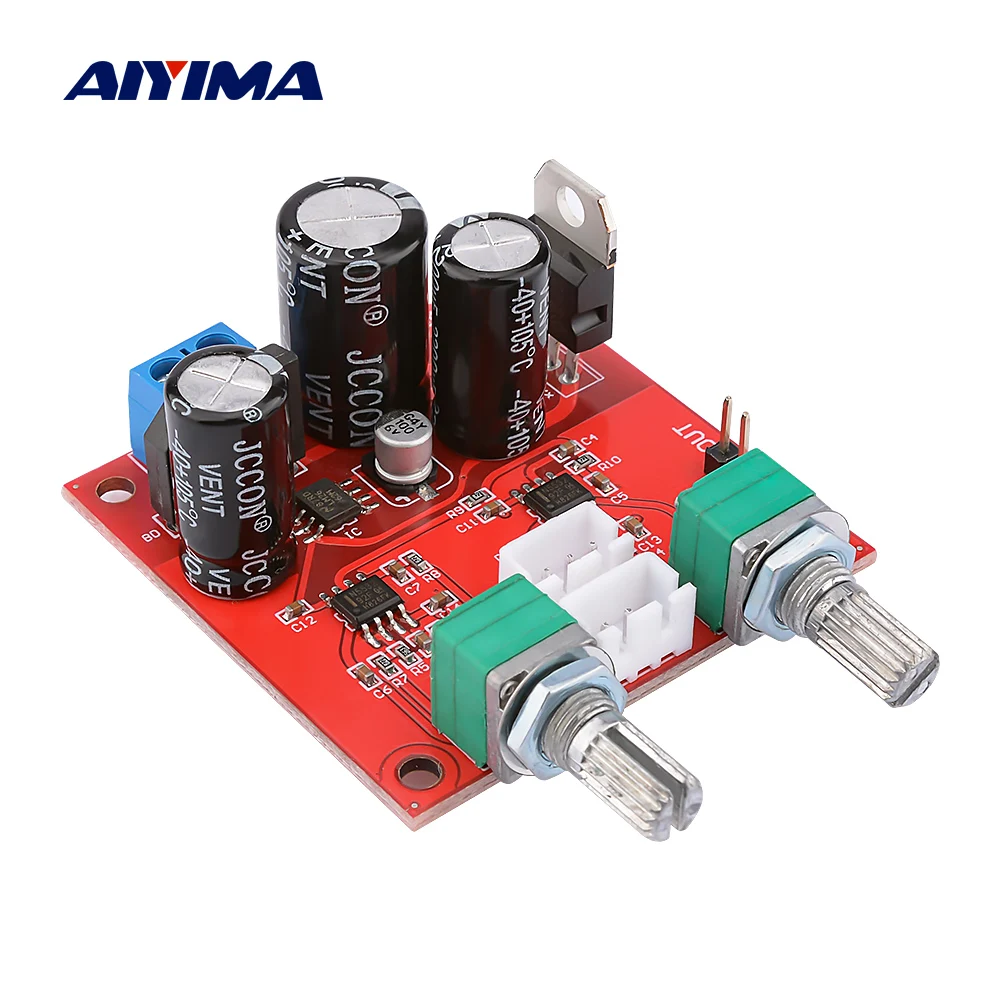 AIYIMA NE5532 OP Amp Low Pass Filter Board Subwoofer Filter Amplifier Preamp Single Power Supply DIY 2.1 Sound Amplifier
