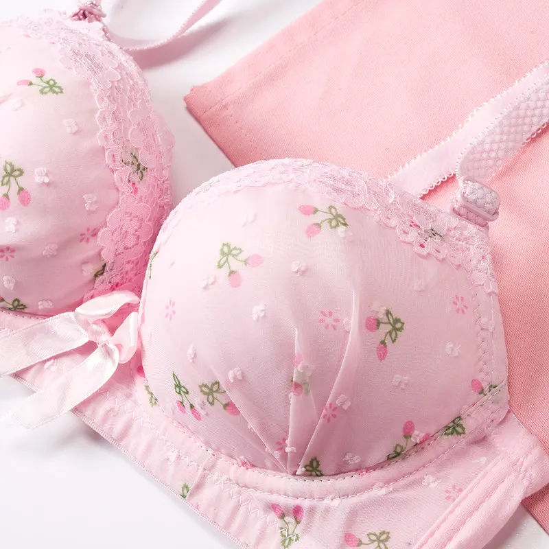 

Sexy Gathering Fashion Lady Mesh Print Adjustable Medium Thin Girl Bra