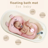 baby shower portable air cushion bed babies infant baby bath pad non slip bathtub mat newborn safety security bath seat support