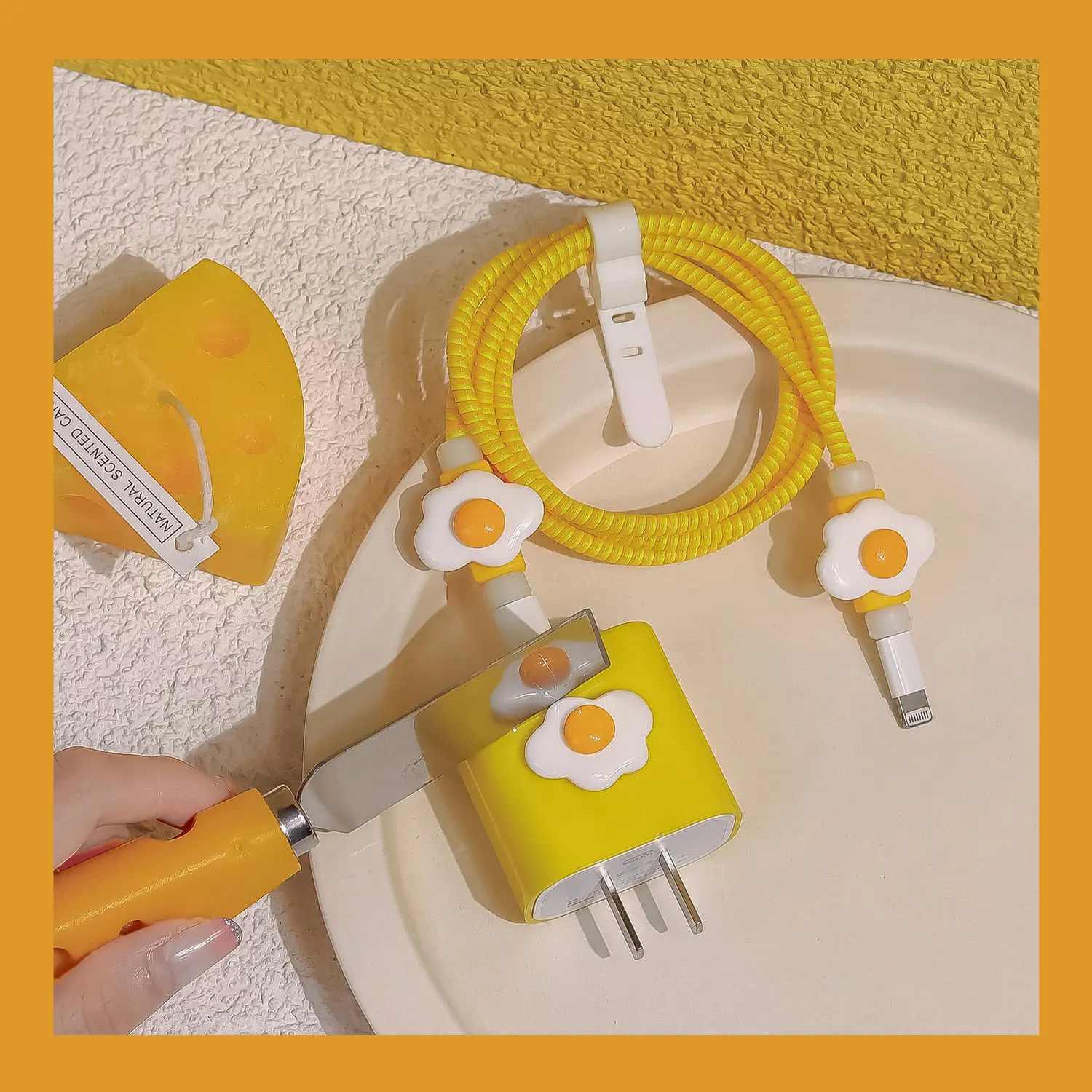 Новый мультяшный защитный чехол для зарядного кабеля Iphone штепсельная Вилка