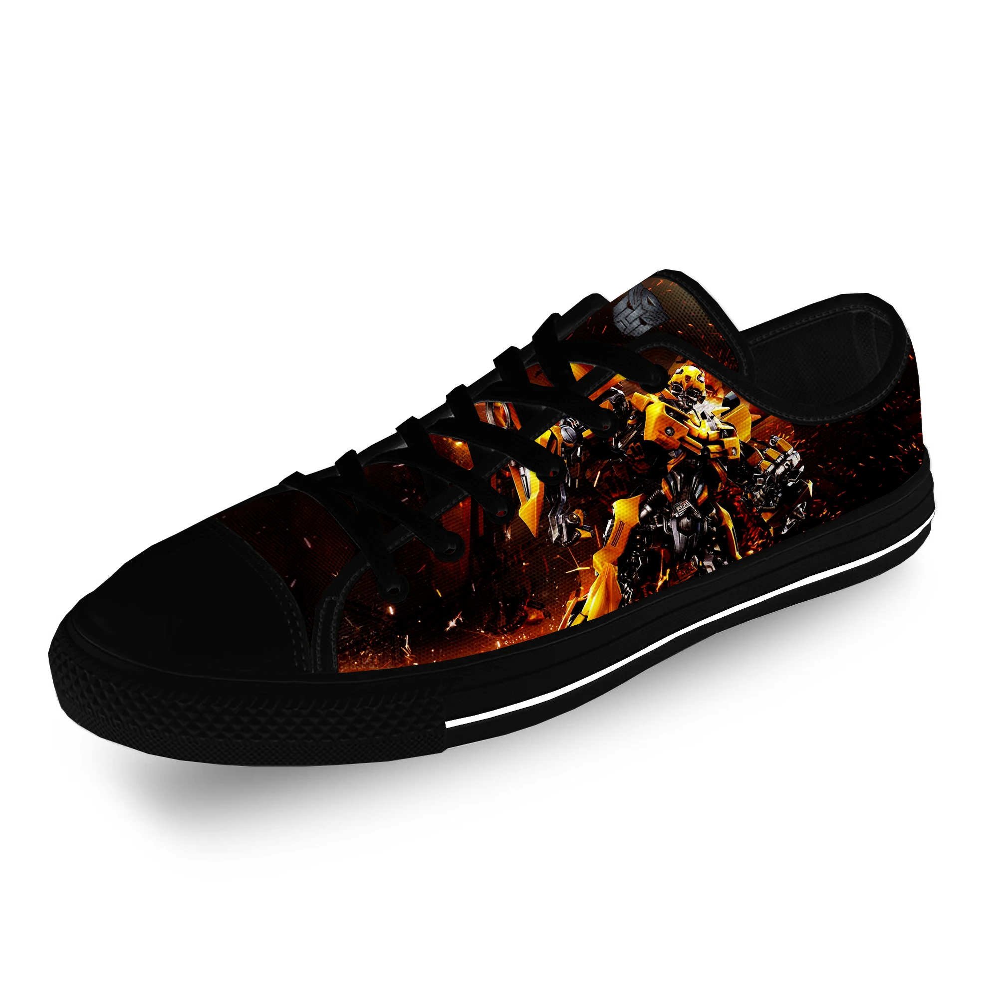 

Movie Bumblebee Transformer Anime Casual Cloth Fashion 3D Print Low Top Canvas Shoes Men Women Lightweight Breathable Sneakers