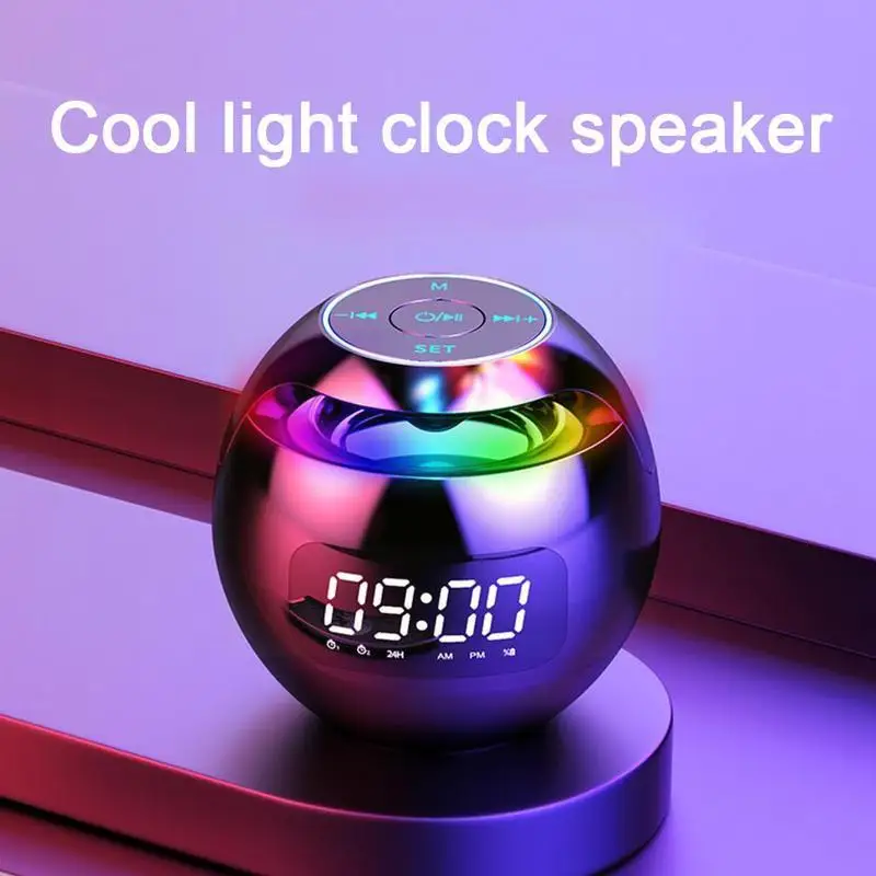 

Bluetooth-compatible Speaker Alarm Clock Portable Mini Led New Display Phone Mobile Arrival Subwoofer Radio With Digital W0n6