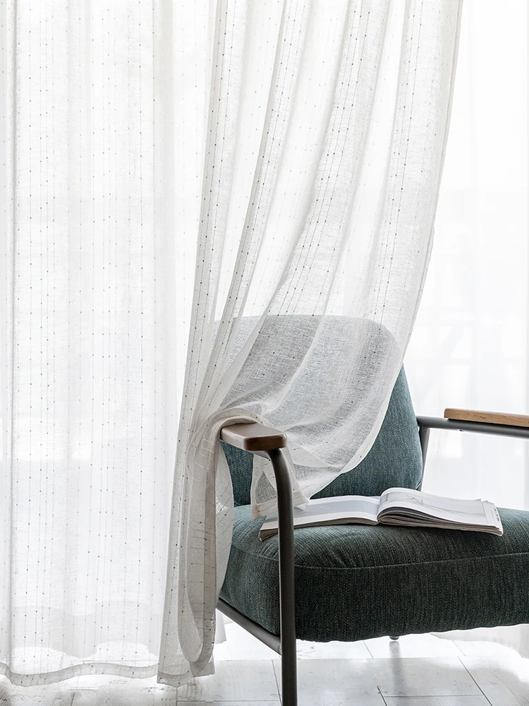 

Yaapeet 1pc Modern Tull Curtain Sequins Sheer Curtain Elegant Transparent Window Curtain Brief White Window Drapes for Bedroom