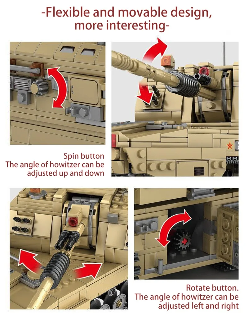 

1155pcs High-tech City Military Series High-tech Iron Empire Tank Building Blocks Set Weapon War Tank Bricks Tank Car Kid Toy