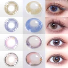 Контактные линзы для близорукости, линзы по рецепту с диоптриями, цветные контакты ed для глаз, косметика, красота, линзы натурального цвета бабочки