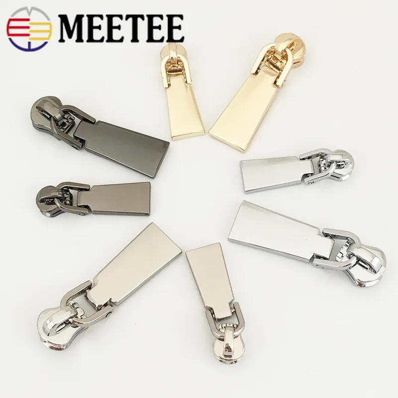 10 шт. Съемные Металлические слайдеры Meetee 3 #5 # для металлических молний пружинный