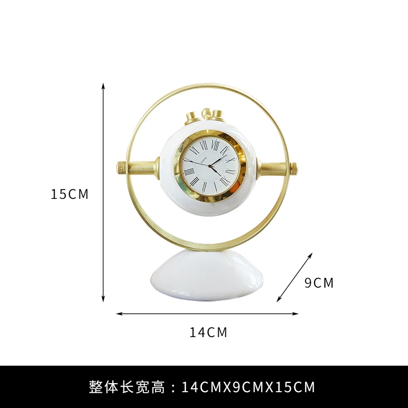 

Nordic Luxury Table Clock Large Metal Classic Kitchen Geometric Table Clock Art Vintage Relojes Living Room Decoration ED50ZZ
