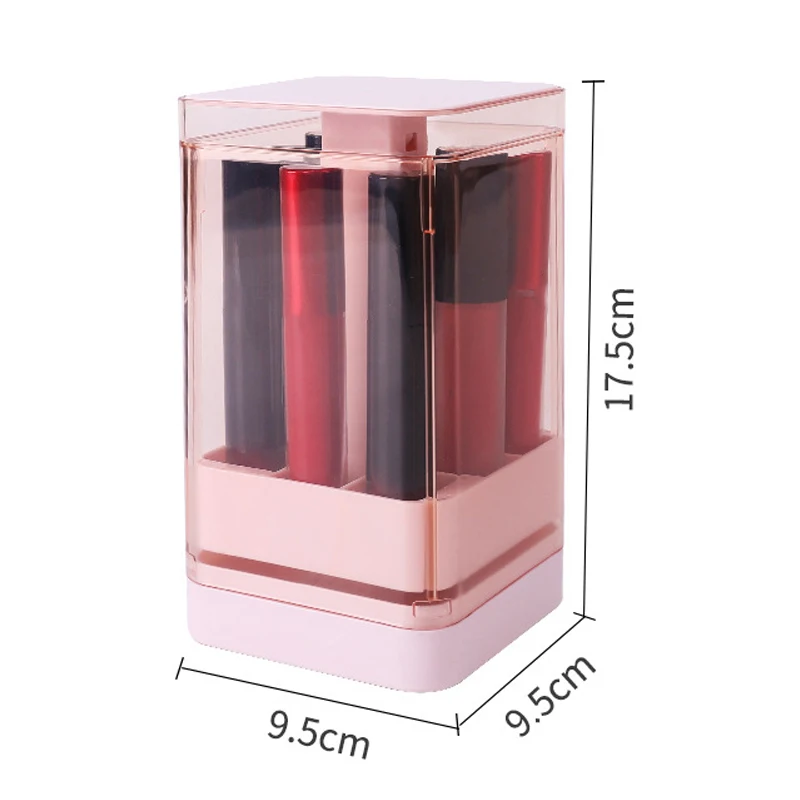 

8/12 Grids Press Lift Lipstick Storage Box Press to Open Transparent Lip Glaze Holder Cosmetic Organizer for Fast Pick P