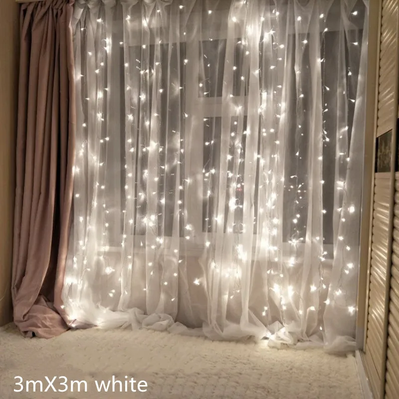 

3M LED Christmas Fairy String Lights Remote Control USB New Year Garland Curtain Lamp Holiday Decoration for Home Bedroom Window