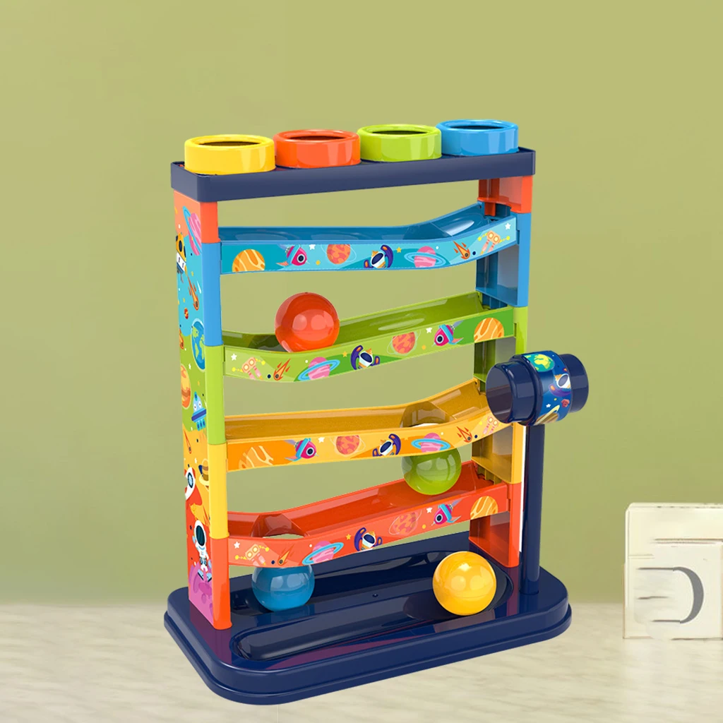 Детская Машина рампа игрушки мяч гоночные треки для малышей с 10