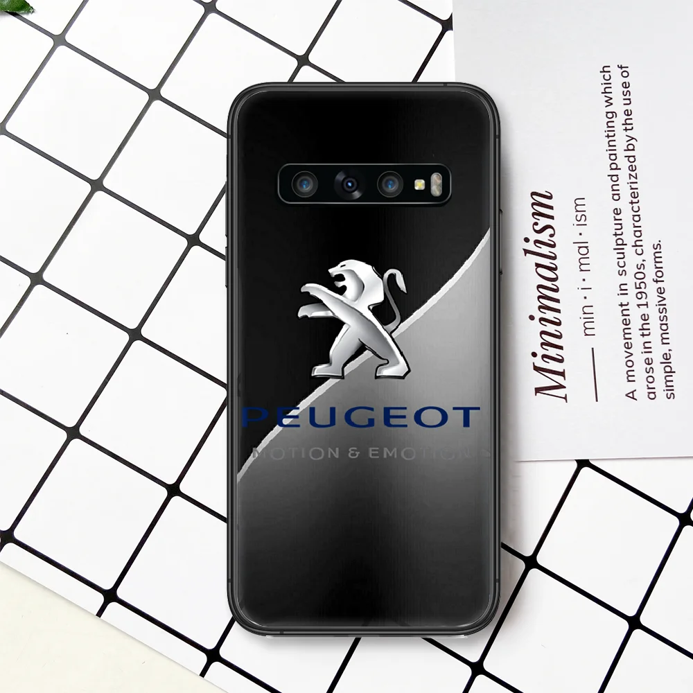 

Luxury Sport Car Trend Peugeots Phone Case Cover For For SamSung Galaxy S Note 7 8 9 10 20 Uitra Plus E Lite Black black Cover