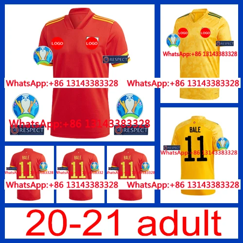 

Free shipping Wales 20-21 adult 2020 2021 Best quality Top Best custom shirt