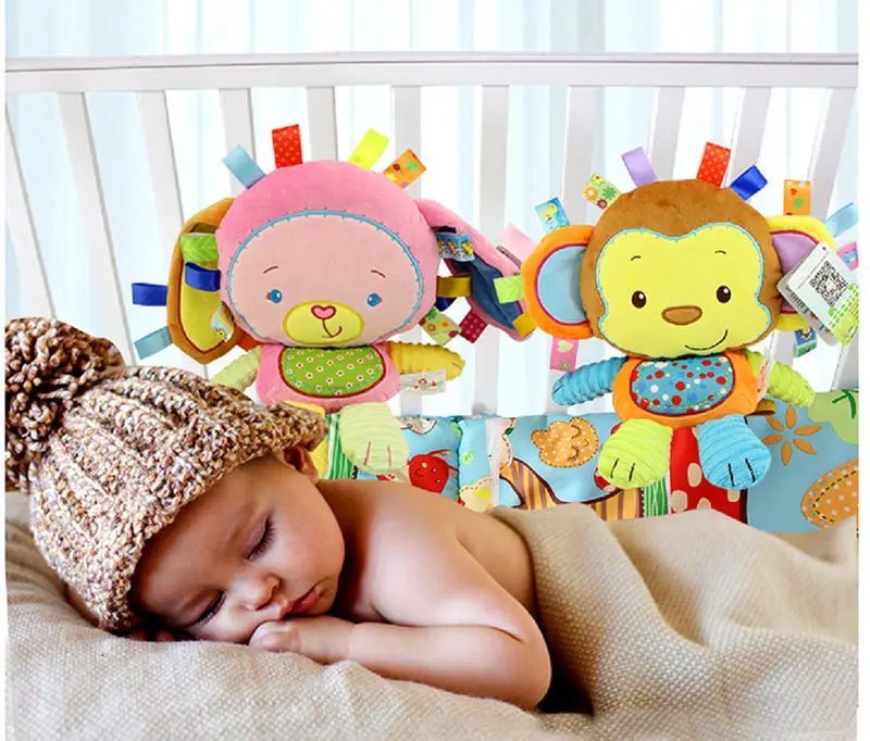 5 стилей детские погремушки для малышей игрушки кукла плюшевые животные ручной