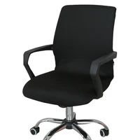 one piece high elasticity chair seat cover office computer armchair anti dirty black spandex washable modern swivel chair seat c
