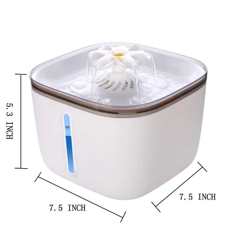 

Pet Dog Cat Water Fountain Electric Automatic Water Feeder Dispenser Container LED Water Level Display for Dogs Cats Feeders