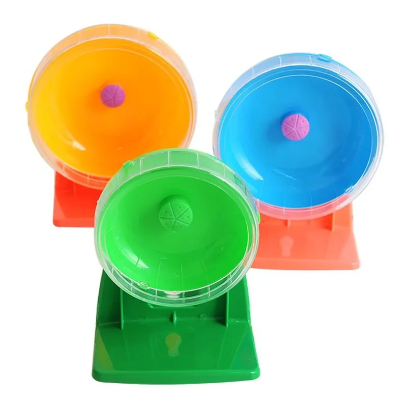 

3SIZE Hamster Silent Running Wheel Golden Bear Sports Wheel with Bracket Hamster Toy Silent Pet Treadmill Guinea Pig Accessories