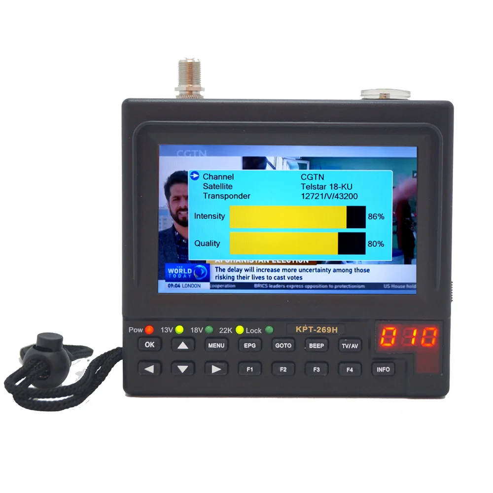 KPT 269H DVB S2 SatelliteFinder Full HD цифровой спутниковый ТВ приемник Finder метр MPEG 4 модулятор S