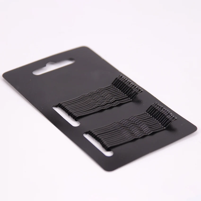 Заколки для волос 24 шт. черные и золотые заколки классические простые волнистые