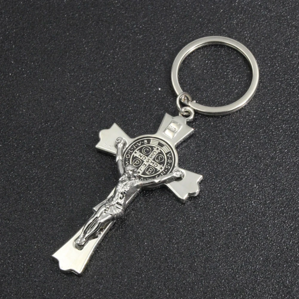 Металлический брелок для ключей с распятием Иисуса Христа|Орнаменты| |