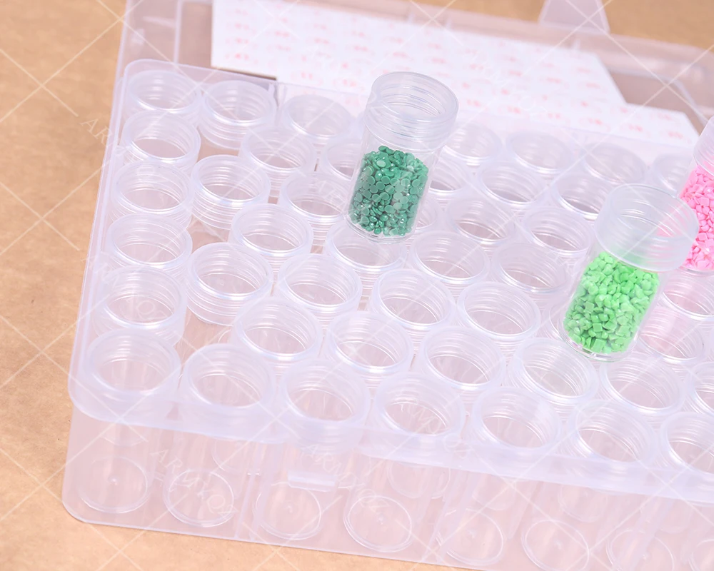 

Diamond Painting Storage Box with 66 Grids Portable Bead Storage Container 5d Diamond Embroidery Accessories Tools