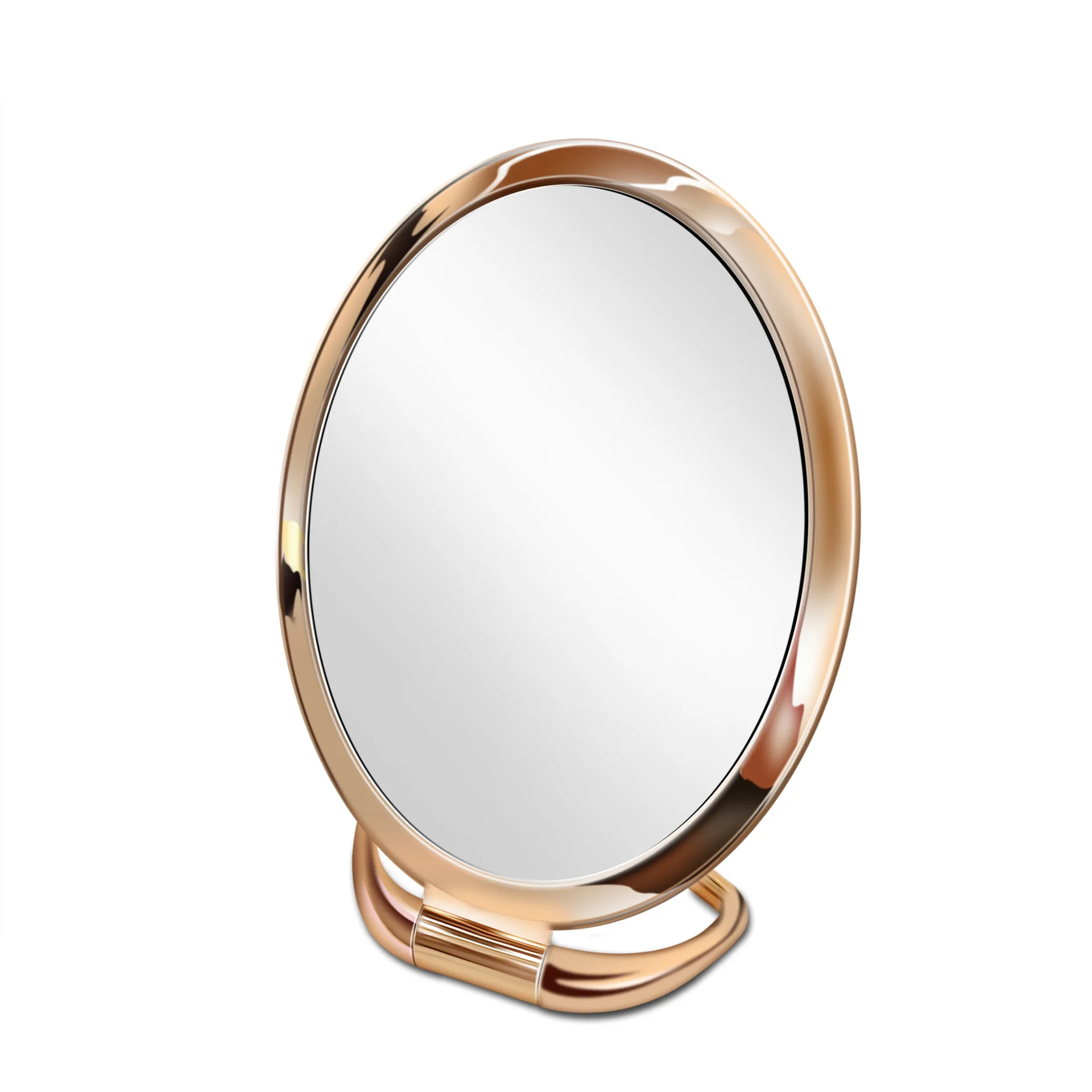 Golden ellipse Креативное зеркало с ручкой для салона красоты, профессиональное ручное зеркало, складная подставка, индивидуальное зеркало для макияжа, для домашнего использования в путешествиях - Цвет: Golden ellipse