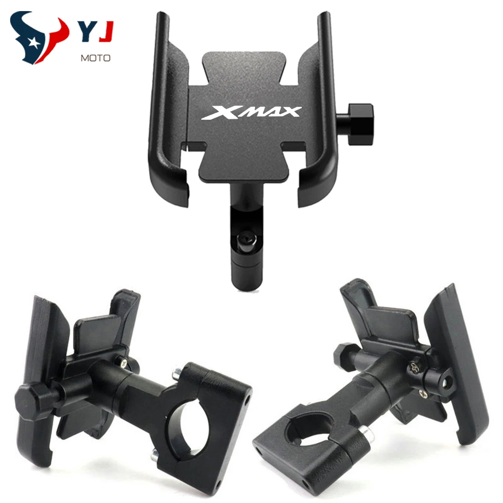 for yamaha xmax300 xmax400 xmax x max 125 250 300 400 motorcycle cnc accessories handlebar mobile phone holder gps stand bracket free global shipping