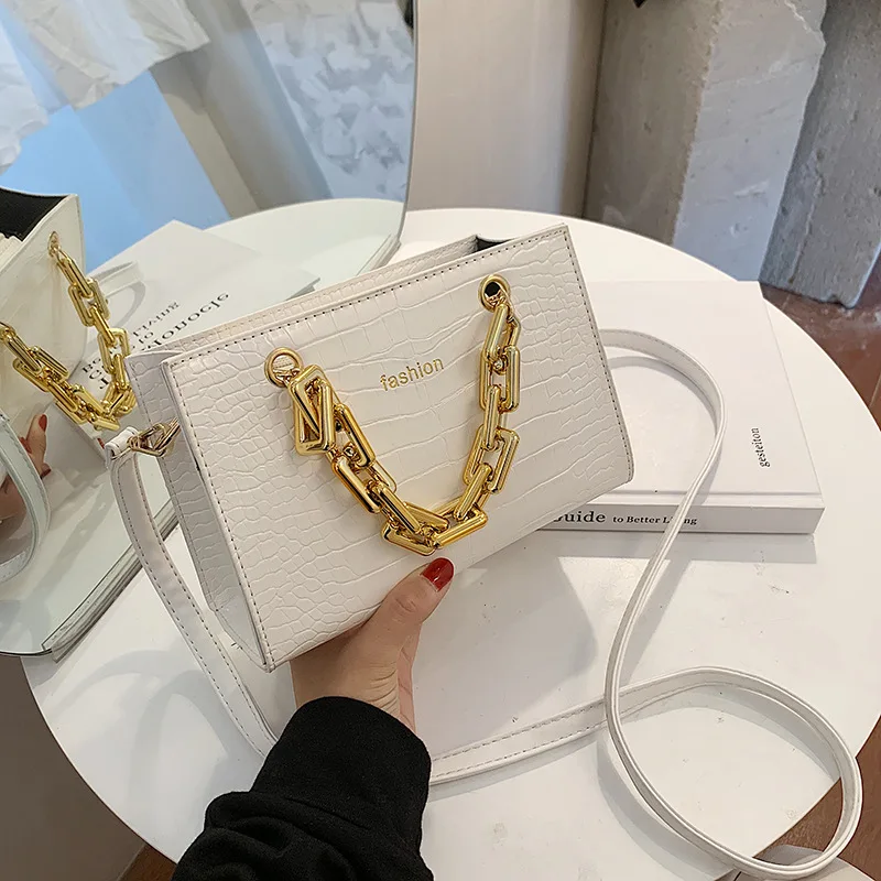 

Каменные лакированные белые сумки через плечо для женщин 2021 маленькая сумочка из искусственной кожи ручная сумка женские дизайнерские веч...