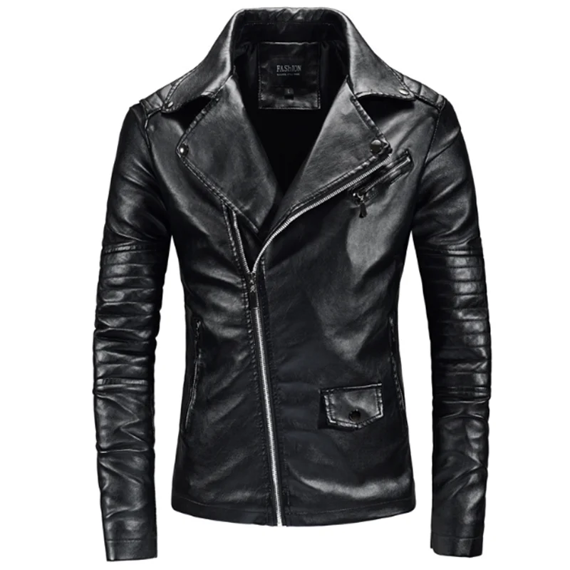 

Men's Fashion Jacket Leather Casual Jaqueta Masculino Casaco Abrigos Kurtka Motocyklowa Cazadoras Kurtki Mantel Xxxxl Plus Size