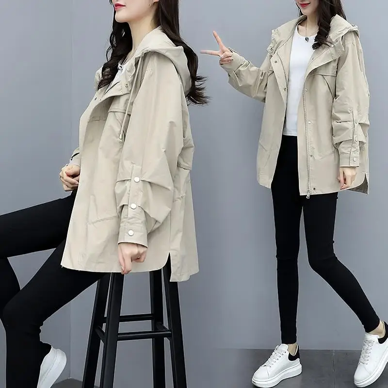 

2020 Tooling Jacket Female Spring And Autumn New Small Windbreaker Female Student Fashion Thin Coat Women's Tide