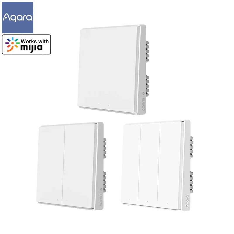 Умный настенный выключатель Aqara D1 ZigBee Беспроводной Выключатель с нулевой линией