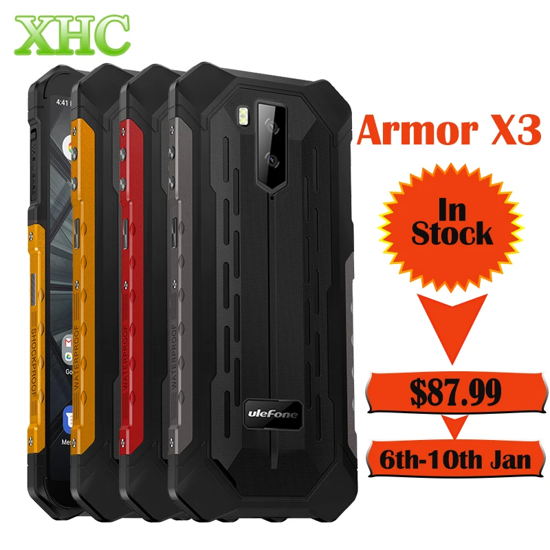 Оригинальный Ulefone Armor X3 Android 9 0 смартфон ОЗУ 2 Гб ПЗУ 32 5 дюйма четырехъядерный IP68
