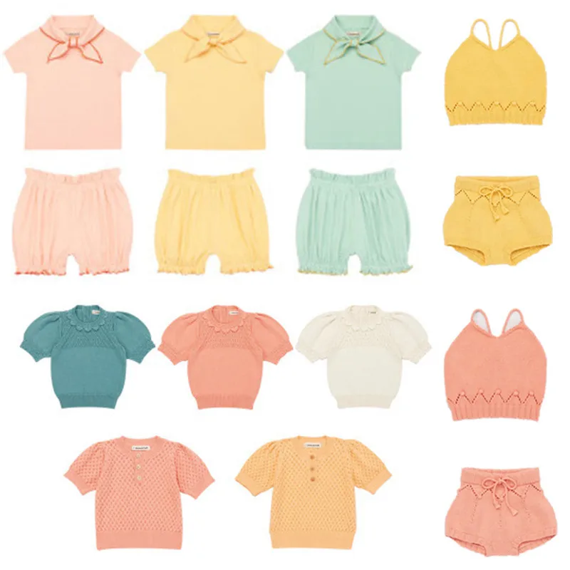 Детские комплекты одежды новинка 2020 Летняя трикотажная футболка с рисунком Миши