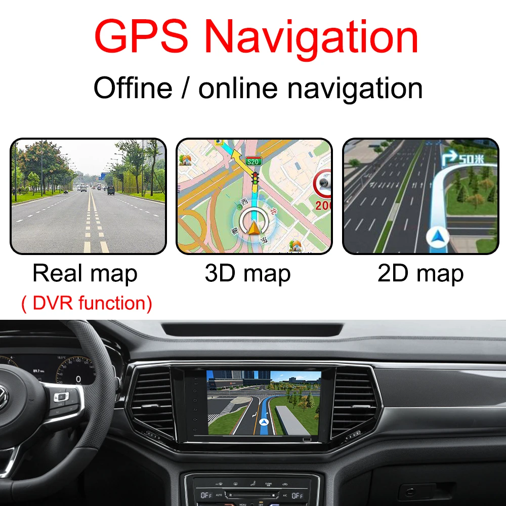 

7" WIFI Touch Screen Car DVD Player MP5 Radio Audio Rear View Video GPS Navigation Android 9.1 Bluetooth 2din Auto Accessories