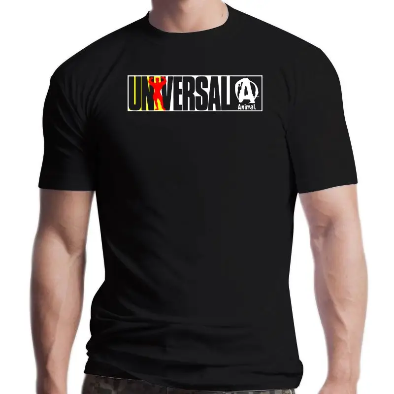 

New Universal Animal Nutrition Iconic Black T-Shirt Men Short Sleeve Cotton 2021 Brand T Shirt Men Short Sleeve Funny