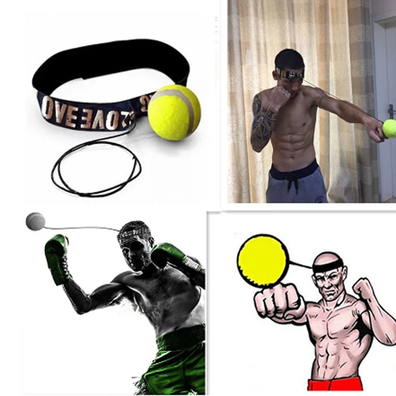 

Gym sports Boxing Fight Ball With Head Band For Reflex Speed Boxer Training Boxing Punch Exercise Gym fitness drop shipping