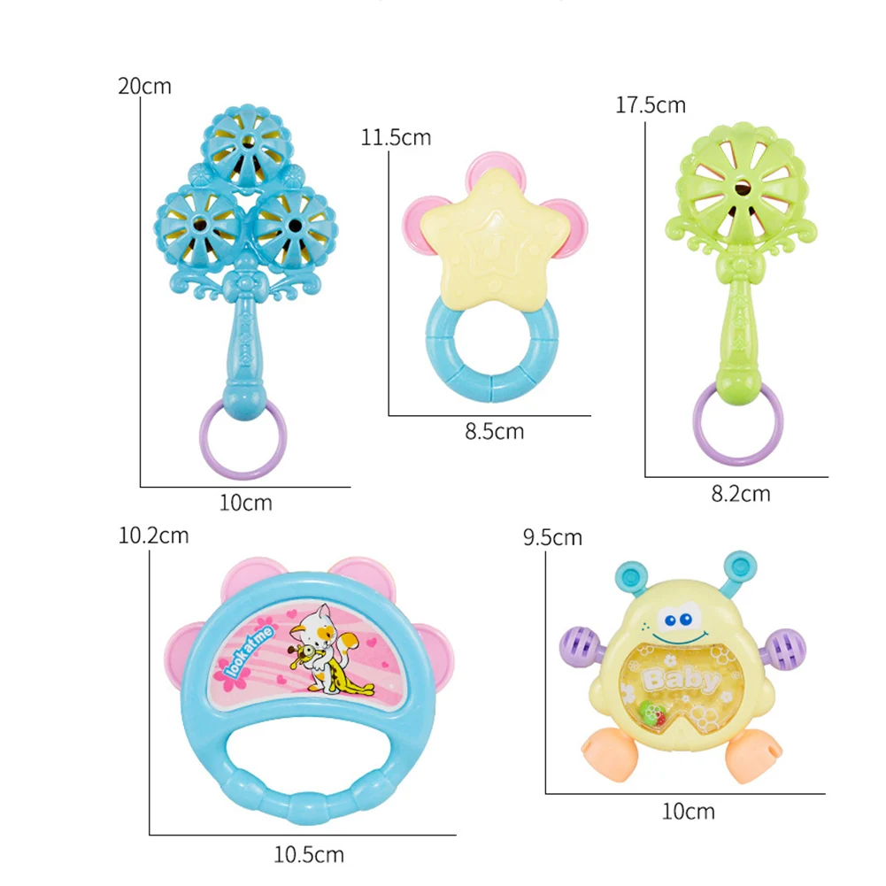 Лидер продаж 1 комплект для детей грызунки погремушки захвата шейкер звонок