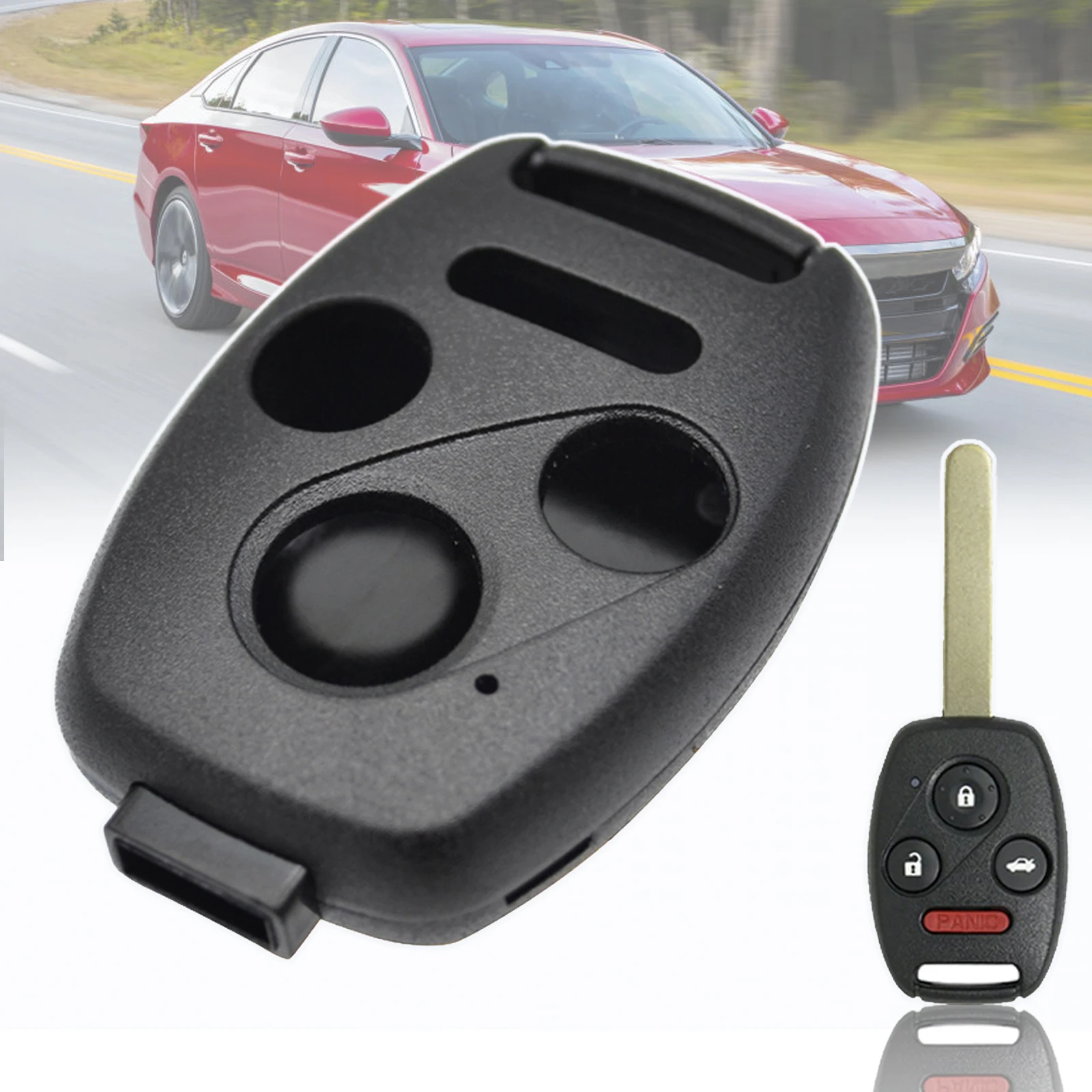 

4 Buttons Car Key Replacement Remote Key Cover Shell For Honda Accord Civic CR-V CR-Z Crosstour Insight Pilot Fob Case No Blade