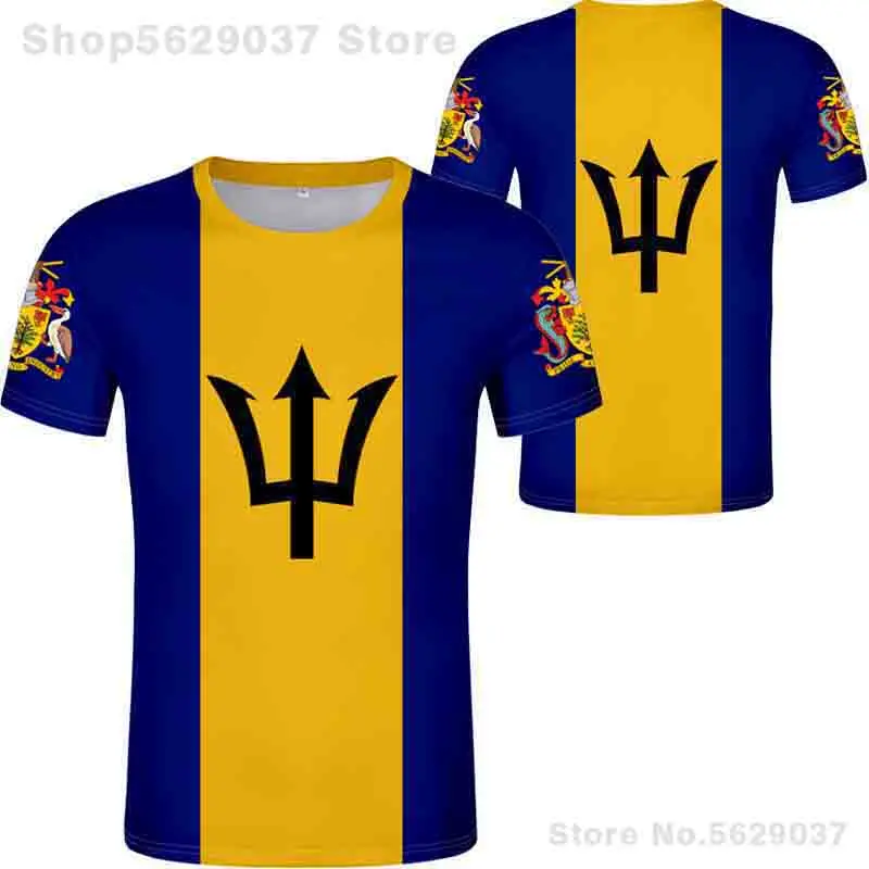 Барбадос футболка бесплатно пользовательский печать имя номер черный Фото серый