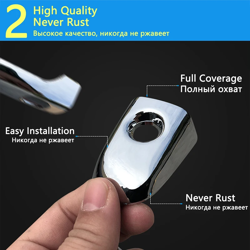 Роскошная хромированная внешняя крышка ручки комплект отделки для Citroen C2 2003 ~ 2009