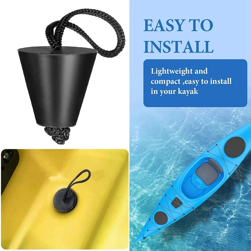 

8 Pcs Kayak Scupper Plug Kit for Native Kayaks Hobie Kayaks Wilderness Systems Kayaks Perception Kayaks and More