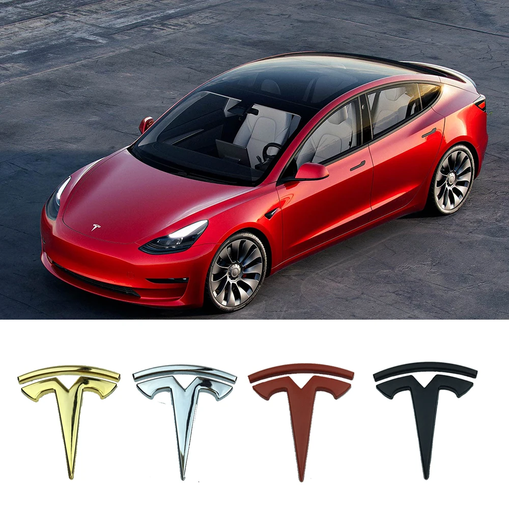 

Car Styling 3D Metal for Tesla stickers Model S Model X 3 P100D P85D 200 logo Car Body Tail Emblems Badge Side Fender Stickers
