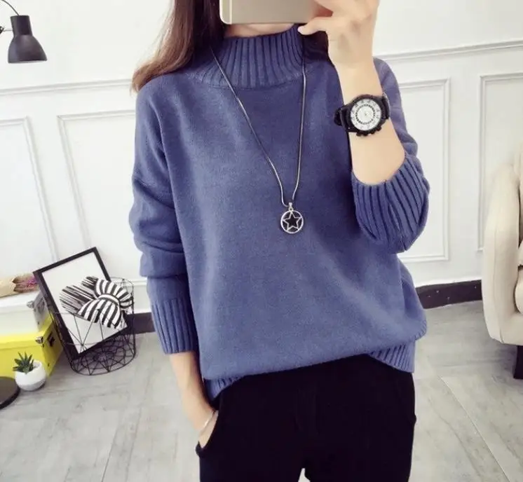 

Cashmere Turtleneck Sweater Women 2020 Autumn Winter Pullover Jumper Pull Femme Hiver Streetwear Casual Knitted Sweater