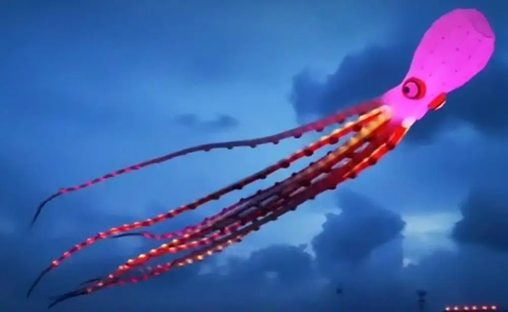 Летающий большой осьминог папалоты флаг рыбы Радужный воздушный змей мягкий