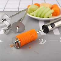 4pcsset stainless steel vegetable spiral cutter fruit cores seeds remover kitchen accessories for tomato eggplant orange